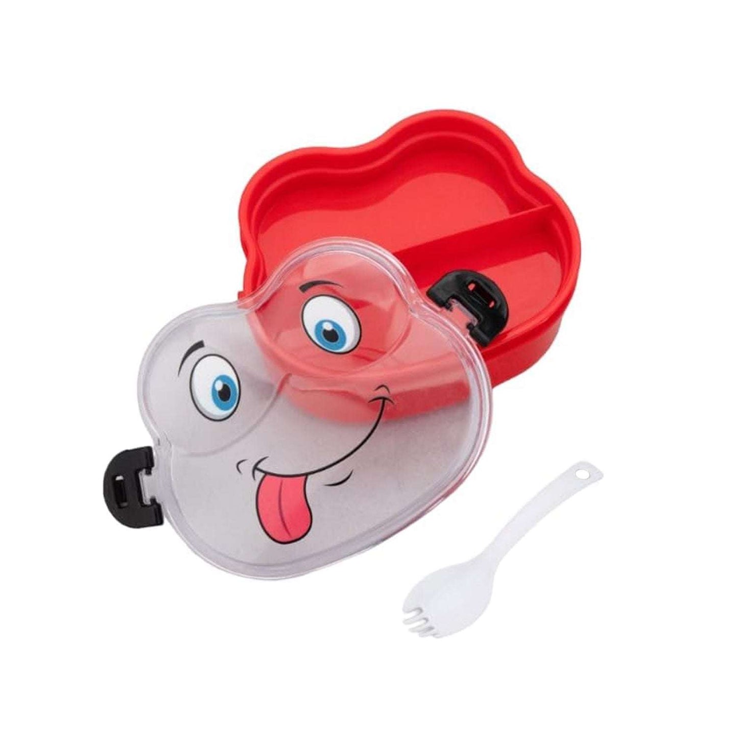 Double Layer Froggy Shape Lunch Box With Spoon (1 Pc Mix Color) - LootFaat