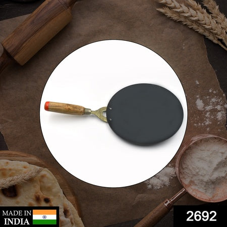 Wooden Handle Roti Tawa Used In All Household And Kitchen Purposes For Making Rotis And Parathas Etc. - LootFaat