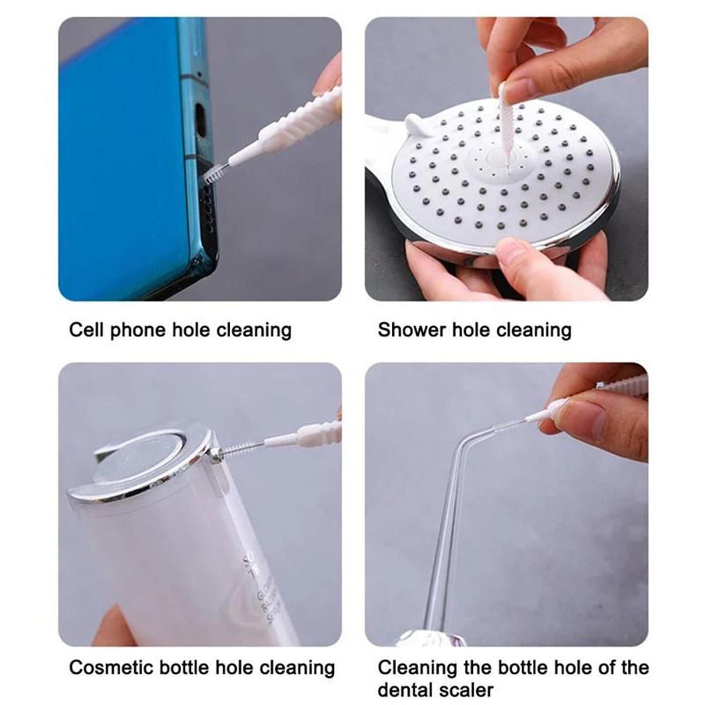 10pcs Shower Nozzle Cleaning Brush Reusable Multifunctional Shower Head Anti-clogging Small Brush - LootFaat