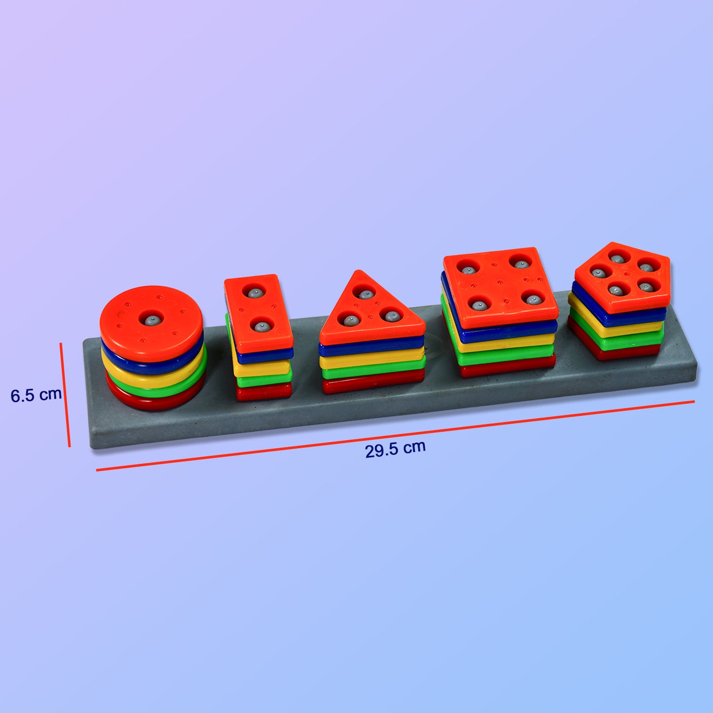 Geometric Brick - 5 Angle Matching Column Blocks For Kids - Preschool Educational Learning Toys. - LootFaat