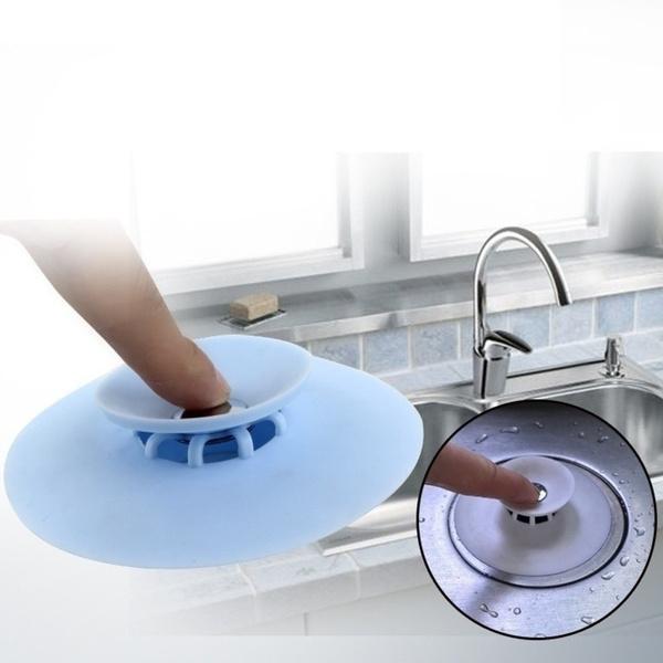 Creative 2-in-1 Silicone Sewer Sink Sealer Cover Drainer (Multicolour) - LootFaat