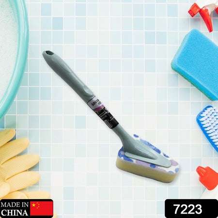Cleaning Supplies Kitchen Handle Universal Triangular Sponge Multifunctional Bathroom Brush Long Handle Kitchen Dining Bar - LootFaat