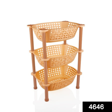 Multipurpose Plastic Storage Rack Organiser - 3 Pcs - LootFaat