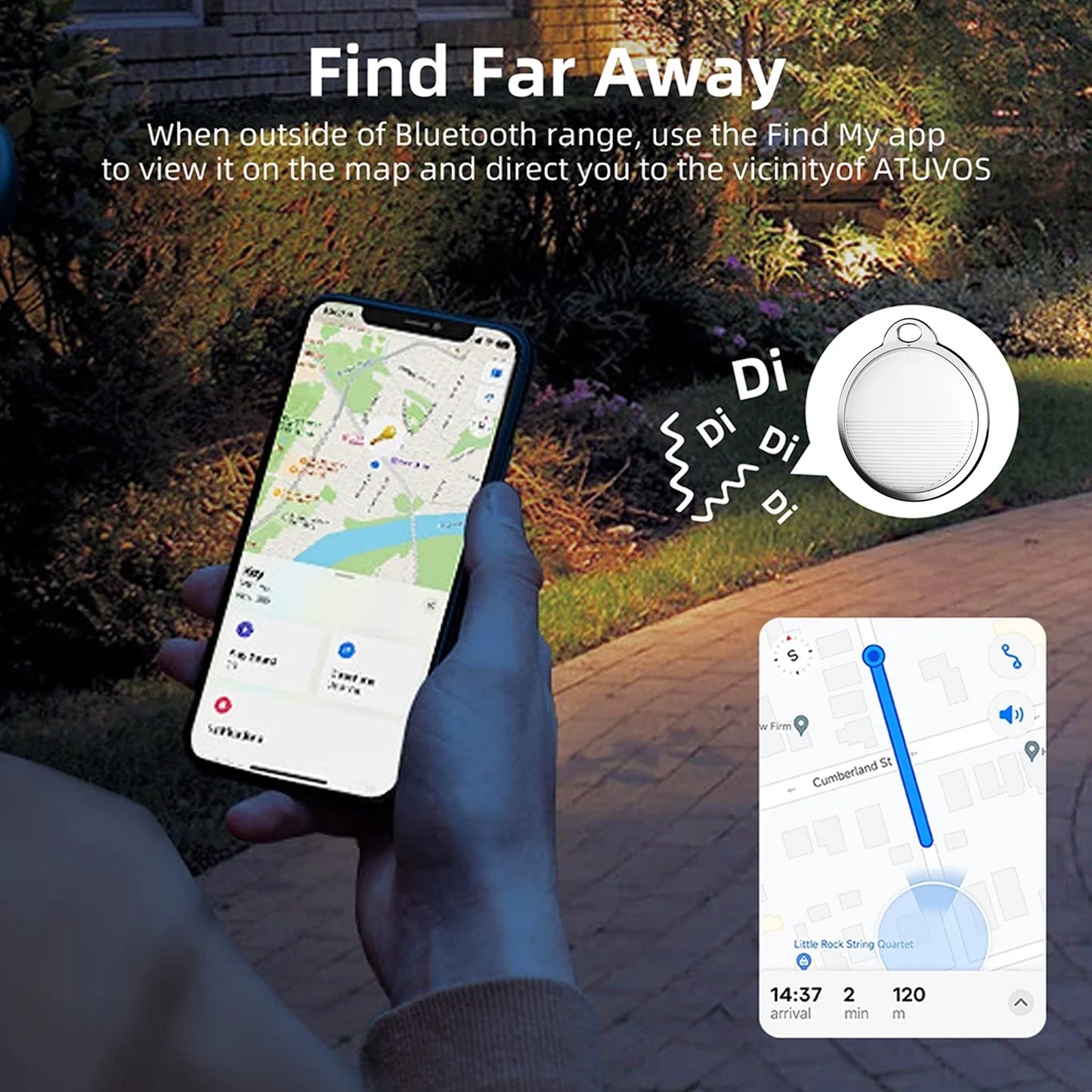 Finder Compatible With Find My App Global Tracking Gps Tracker With Sound Alarm - LootFaat