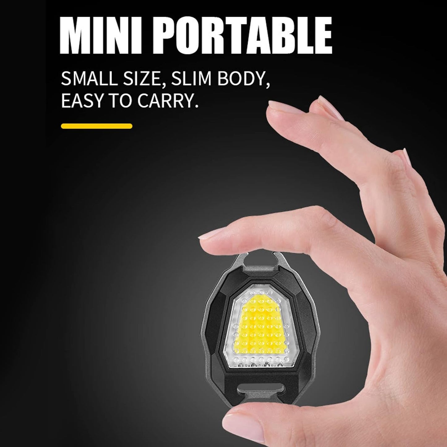 Portable Triangular Shaped Emergency Camping Flashlight With Cigarette Lighter Lumens Rechargeable Waterproof Portable Led Light Camping Keychain 6lighting Modes With Strong Magnet 3 Color Lighting For Travel Camping Walking - LootFaat
