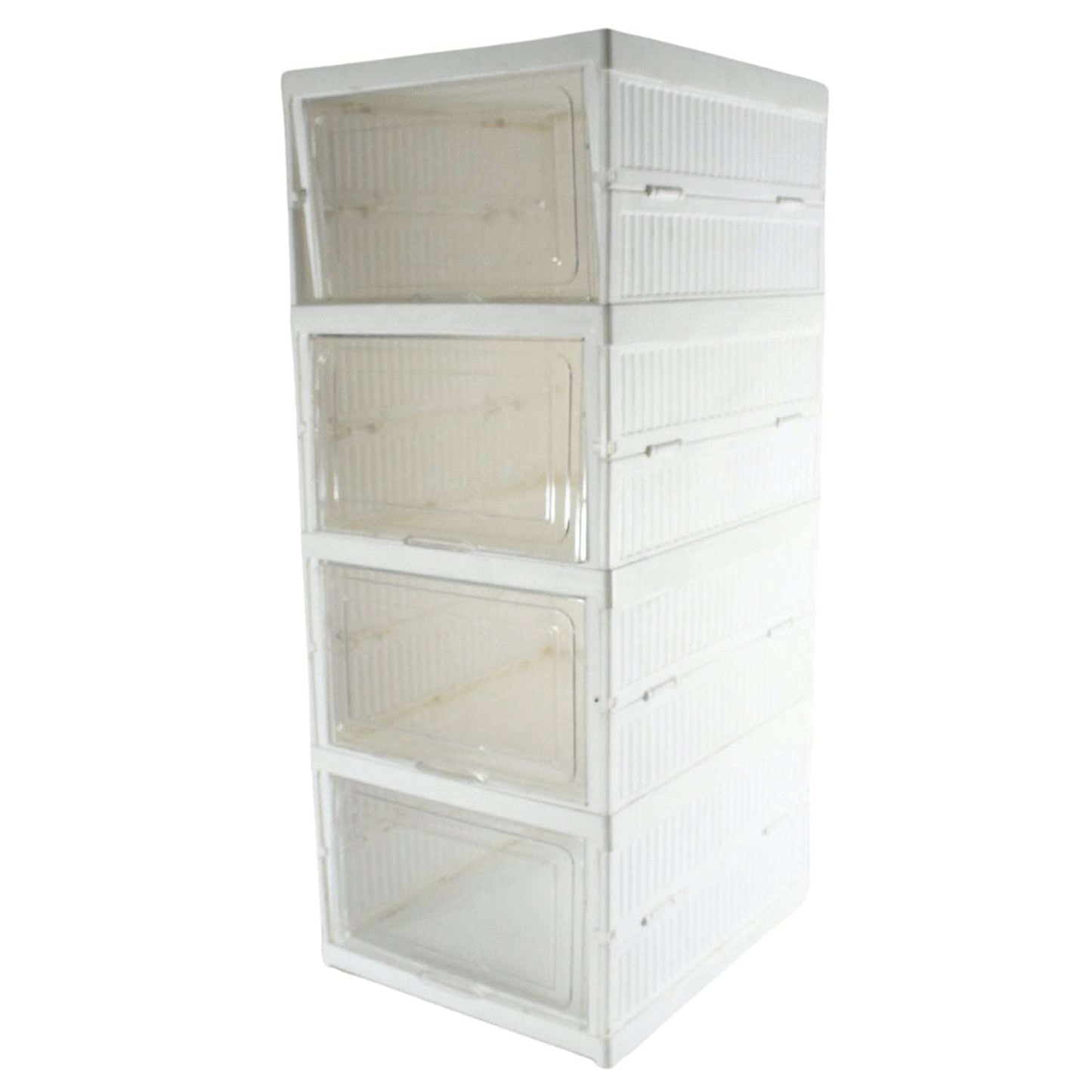 Stackable Multifunctional Storage For Clothes Foldable Drawer Shelf Basket Utility Cart Rack Storage Organizer Cart For Kitchen Pantry Closet Bedroom Bathroom Laundry (4 Layer 1 Pc) - LootFaat