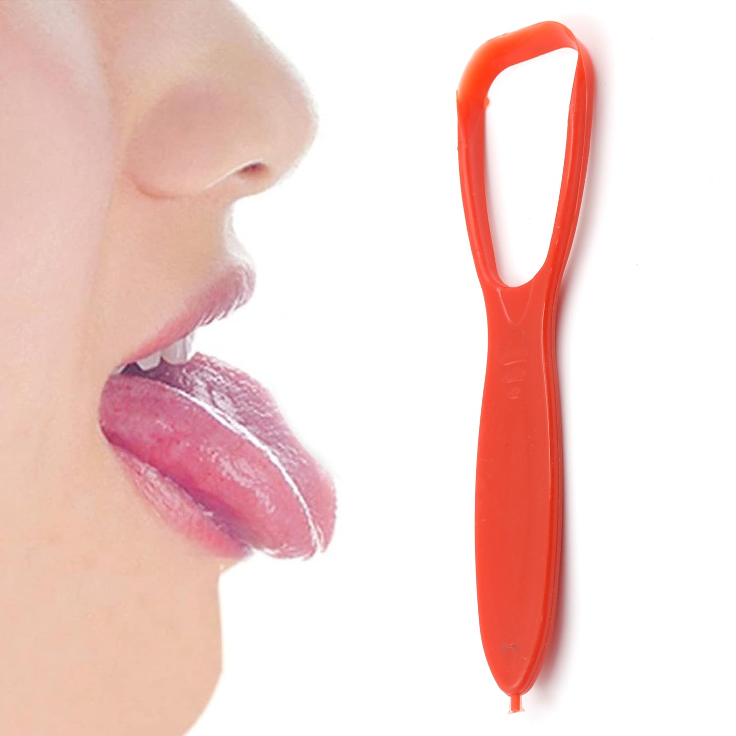 Plastic Tongue Cleaner For Kids Adults Tongue Scraper For Bad Breath Maintain Oral Hygiene For Daily Use For Fresh Breath Bacteria Removal Improved Taste Plastic With Handle Tongue Cleaner (1 Pc ) - LootFaat