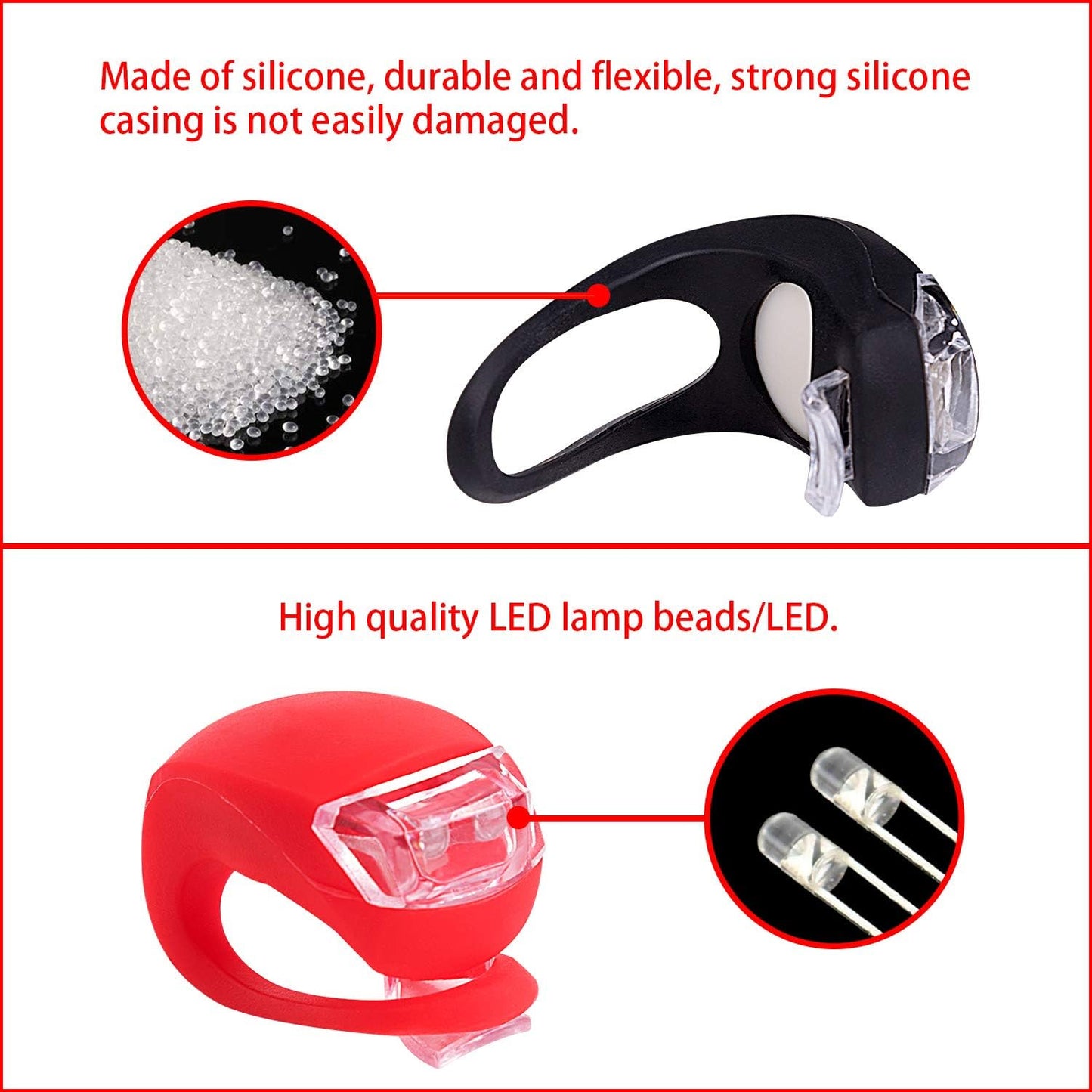 Silicone Led Bike Light Set (2 Pcs Set) - LootFaat