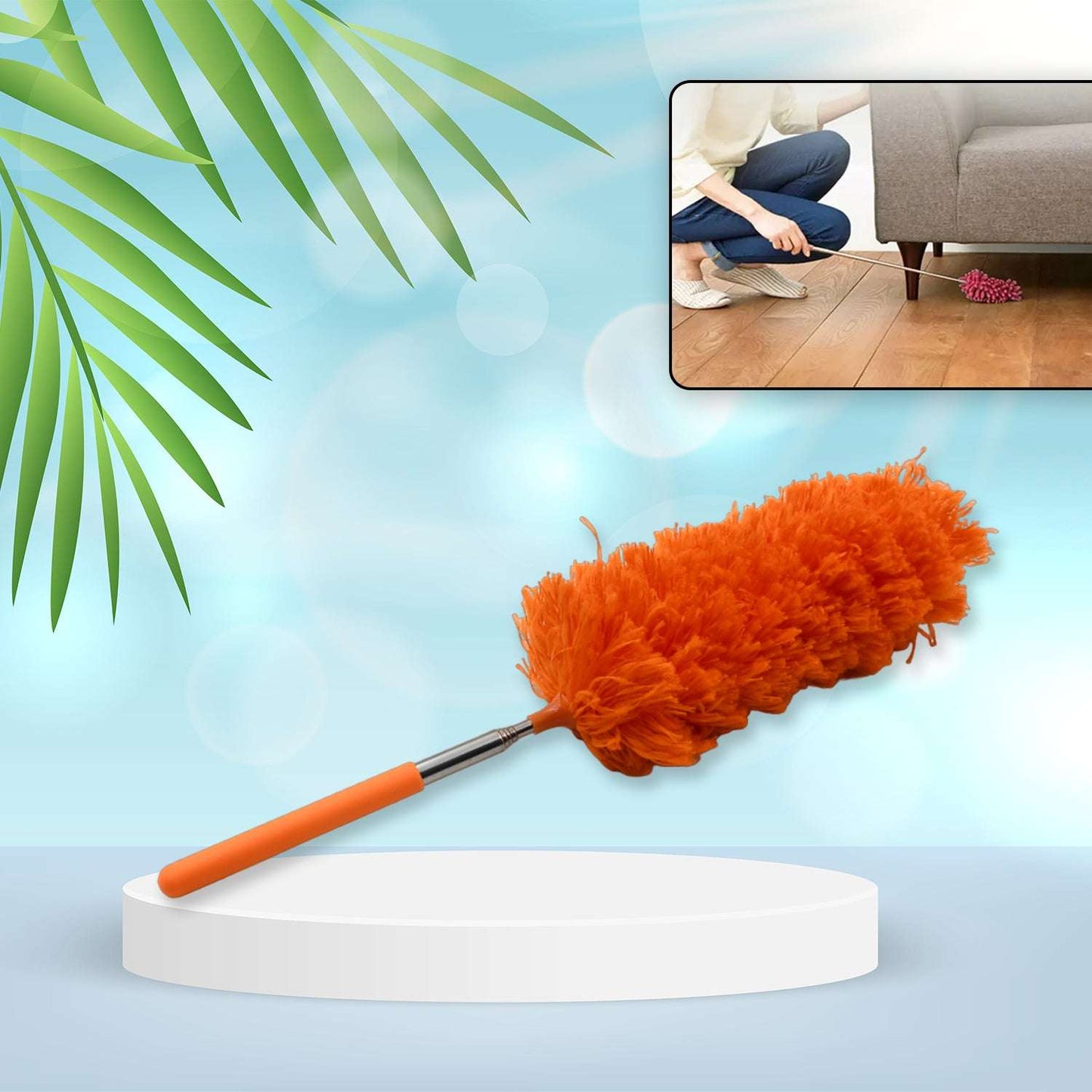 Adjustable Long Handle Microfiber Duster For Cleaning Microfiber Hand Duster Washable Microfiber Cleaning Tool Extendable Dusters For Cleaning Office Car Computer Air Condition Washable Duster - LootFaat