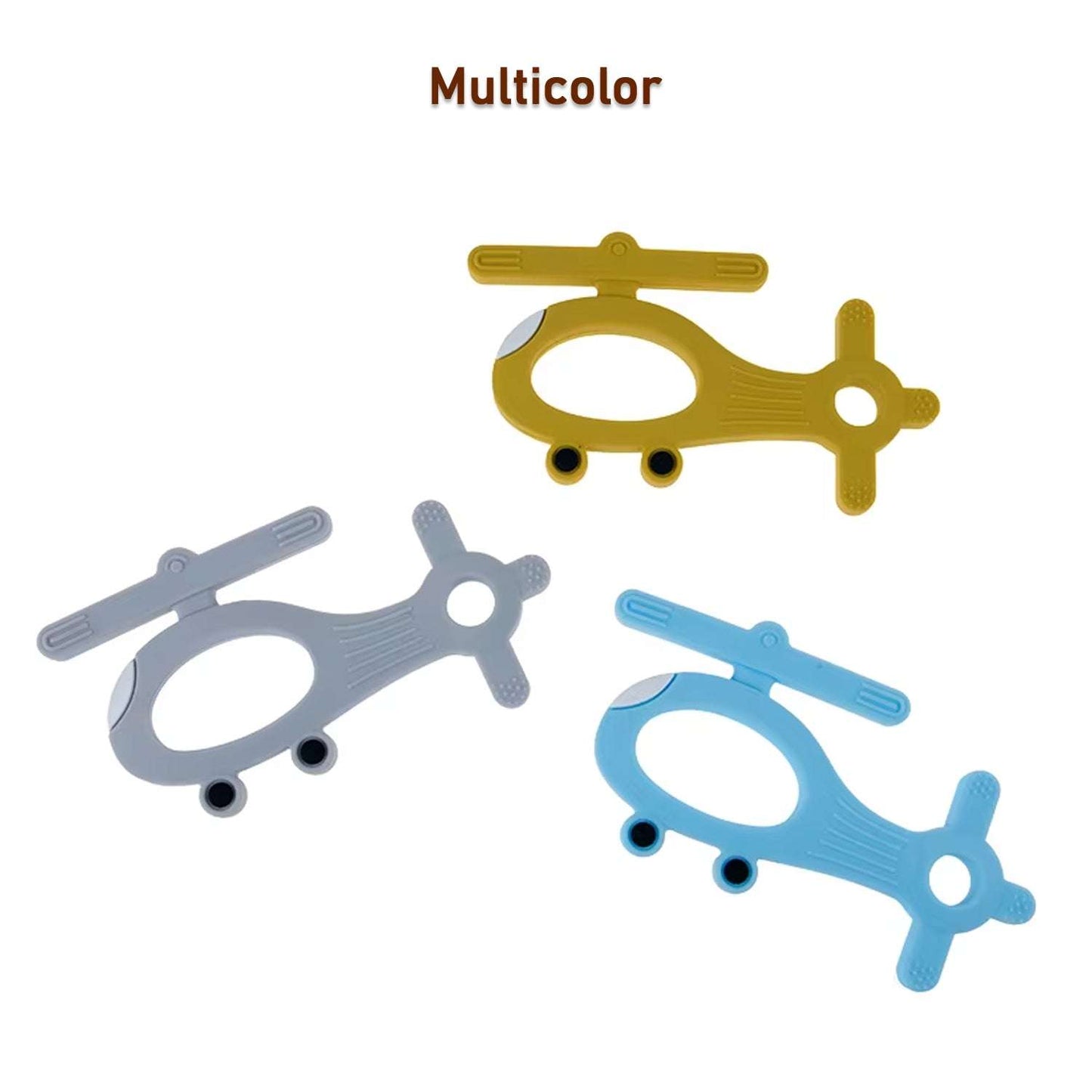 Helicopter Baby Teether - Silicone, BPA-Free, Mixed Color