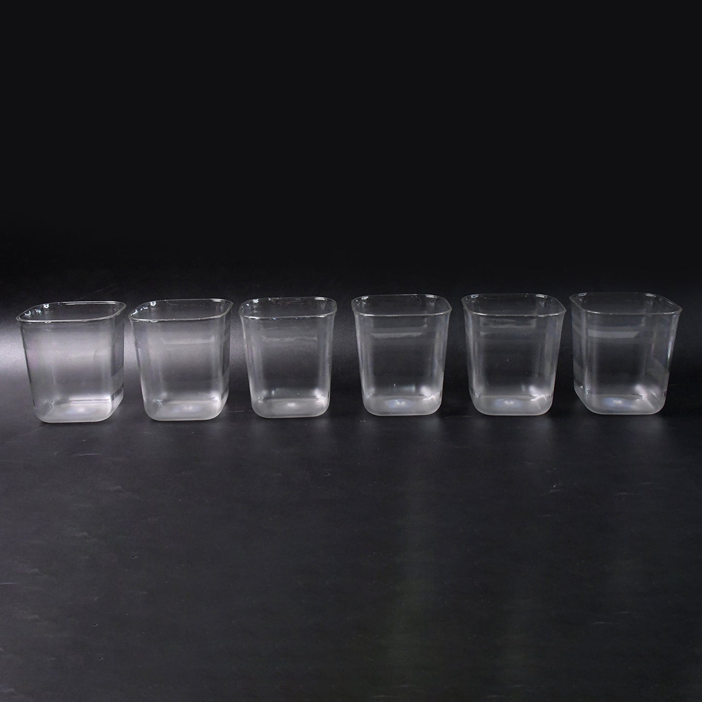 6pc Transparent Diamond Medium Serving Glass Set Glass Set For Water Juice Etc - LootFaat