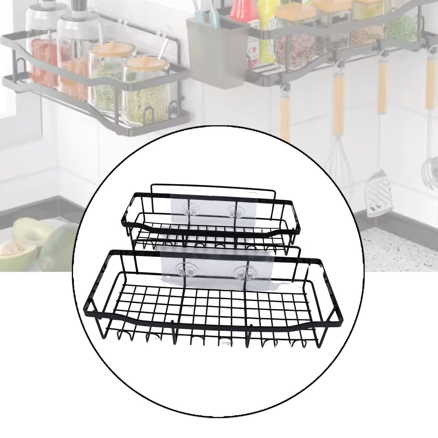 Metal Shower Basket Canddy For Bathroom Organiser (5 Pc Combo) - LootFaat