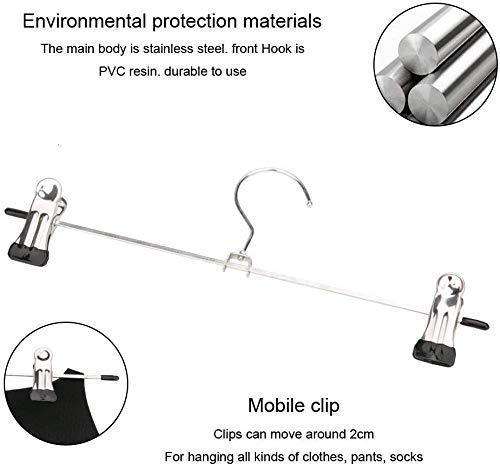 Hangers With 2-adjustable Anti-rust Clips (Pack Of 12) - LootFaat