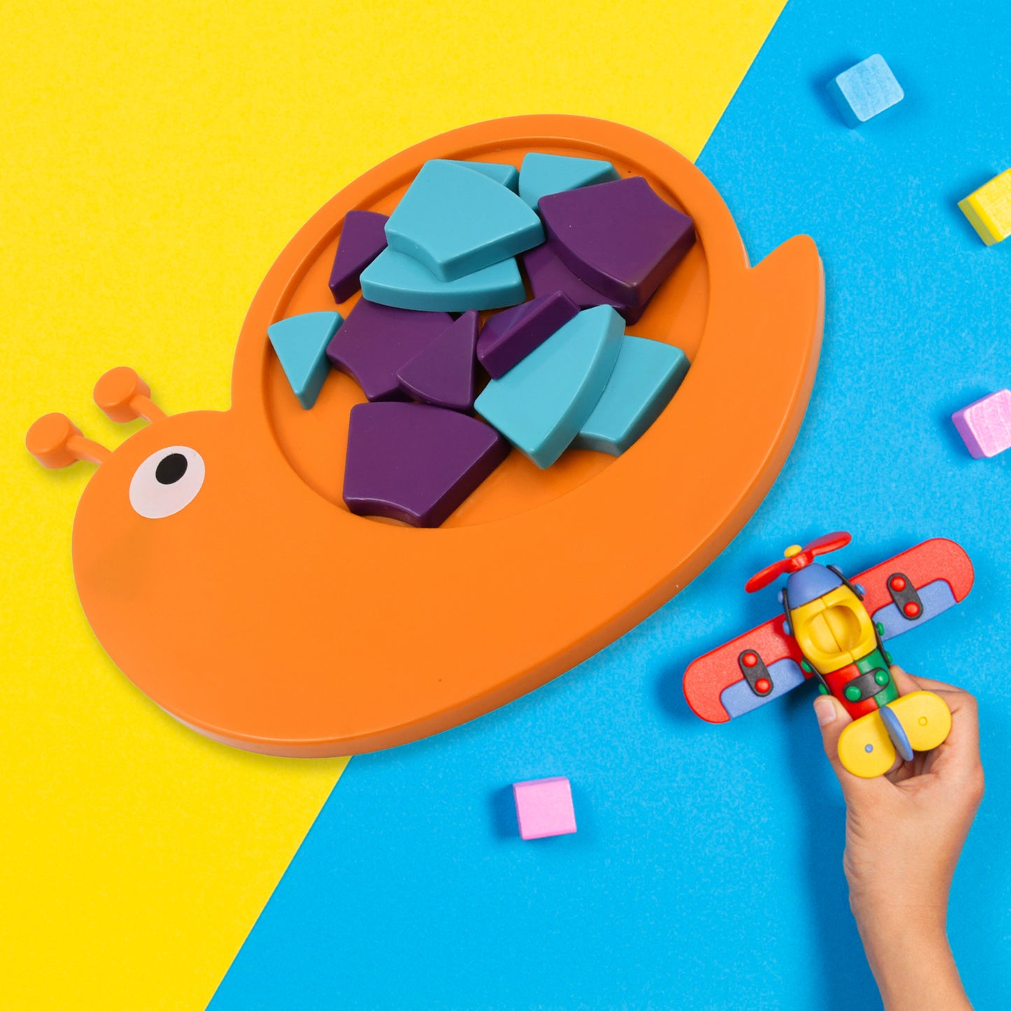 Toys Snail Puzzle Kids Mini Travel Puzzle Games Pre School Toys Develops Motor Reasoning Skills Stem Educational Toy Birthday Gifts 3 - 6 Year Kids Brain Games For Kids Building Blocks For Kids (Mix Color) - LootFaat