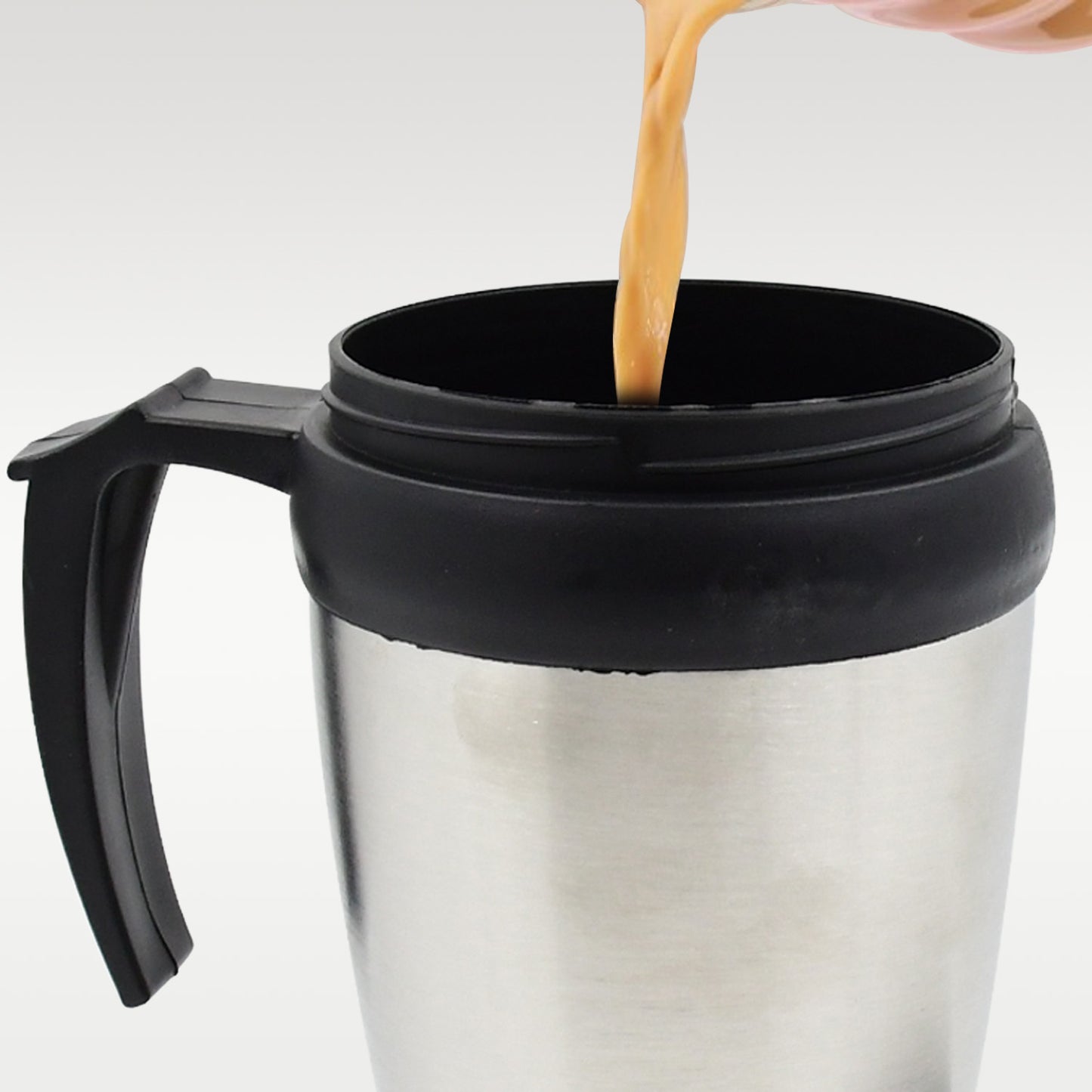 Stainless Steel Vacuum Glass Insulated Glass Coffee Cups (With Lid Handle 1 Pc) - LootFaat