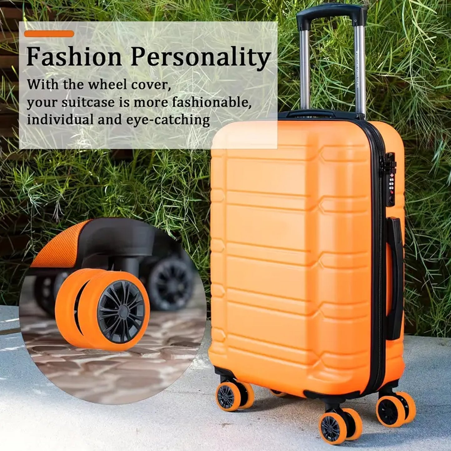 Luggage Wheel Covers 8 4 Pcs Luggage Wheel Covers For Suitcase Reduce Noise For Travel Luggage Suitcase Silicone Suitcase Wheels Cover For Protect Suitcase Wheels (8 Pcs 4 Pc Set) - LootFaat