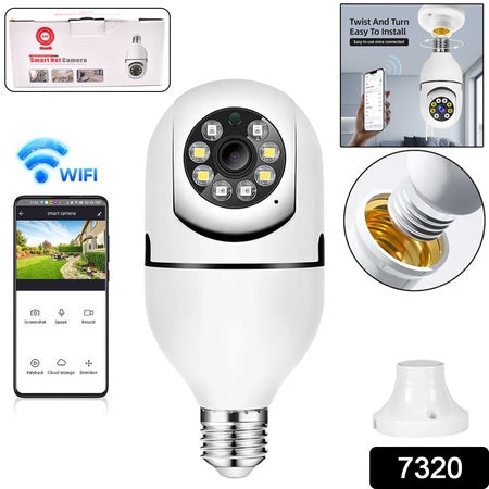 V380 Pro Fisheye 360 Degree Panoramic Wireless Wifi Ip Cctv Security Camera (Pack Of 1) - LootFaat