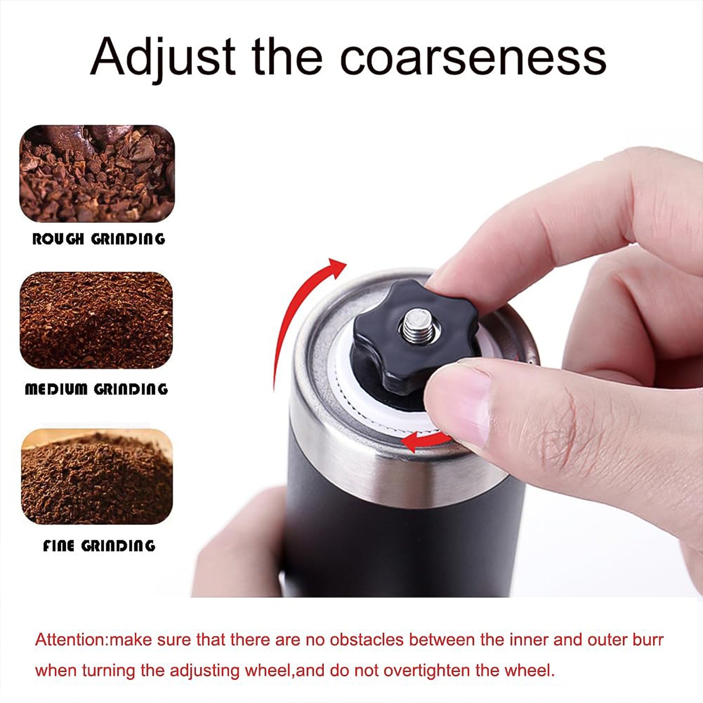 Portable Stainless Steel Manual Coffee Grinder (1 Pc) - LootFaat