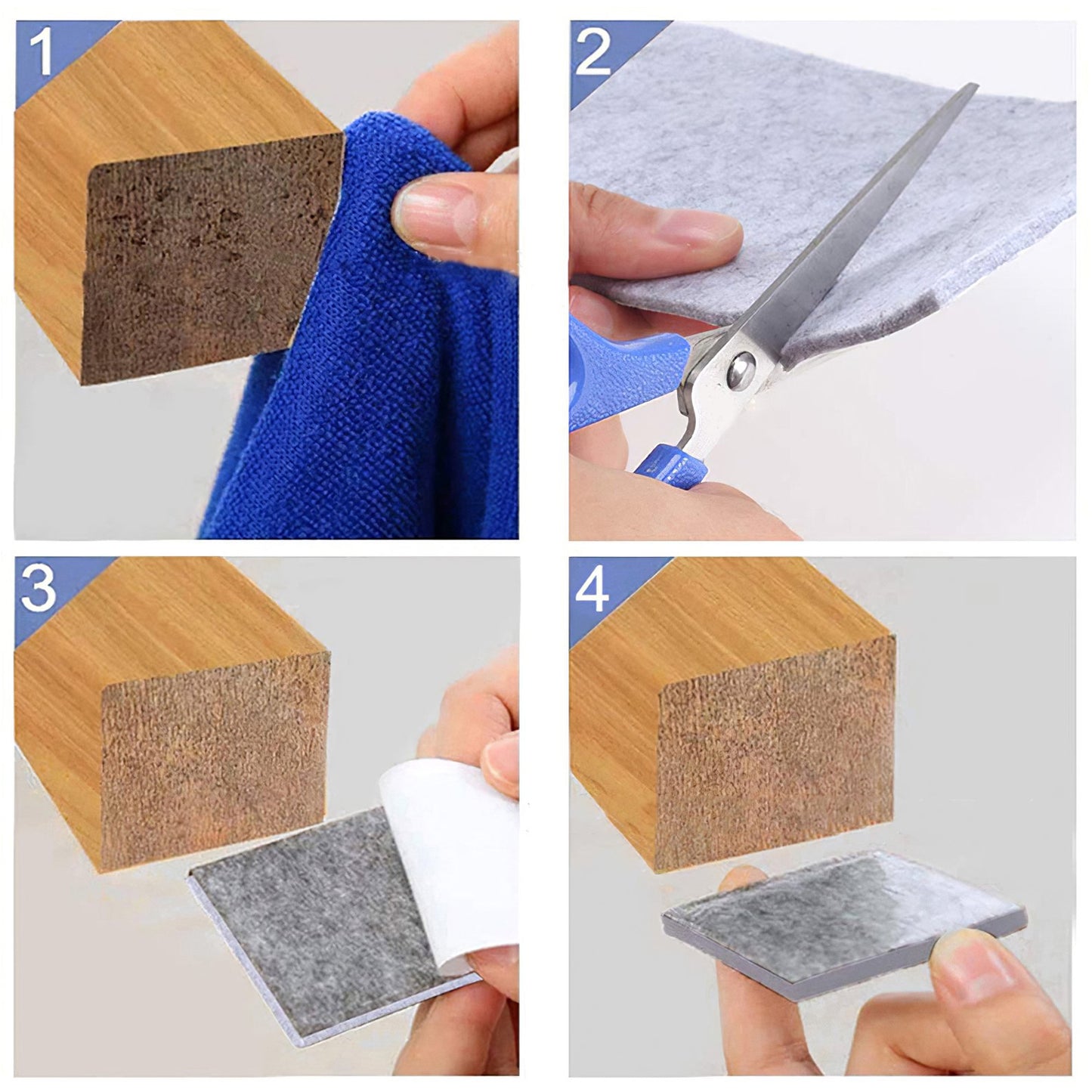 Furniture Pad Square Felt Pads Floor Protector Pad For Home All Furniture Use (Pack Of 4 Pc) - LootFaat