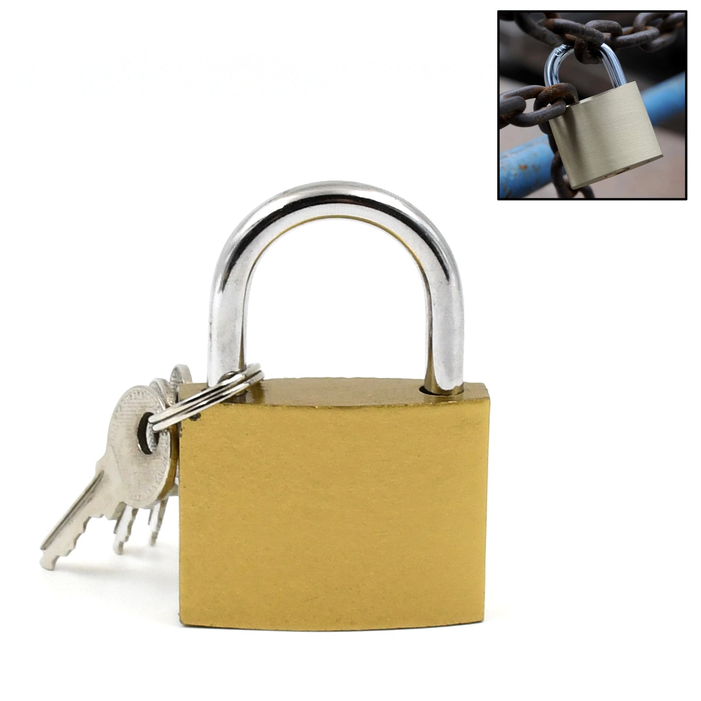 Multipurpose Solid 3 Keys Padlock 38 Mm 1 Pc) - LootFaat
