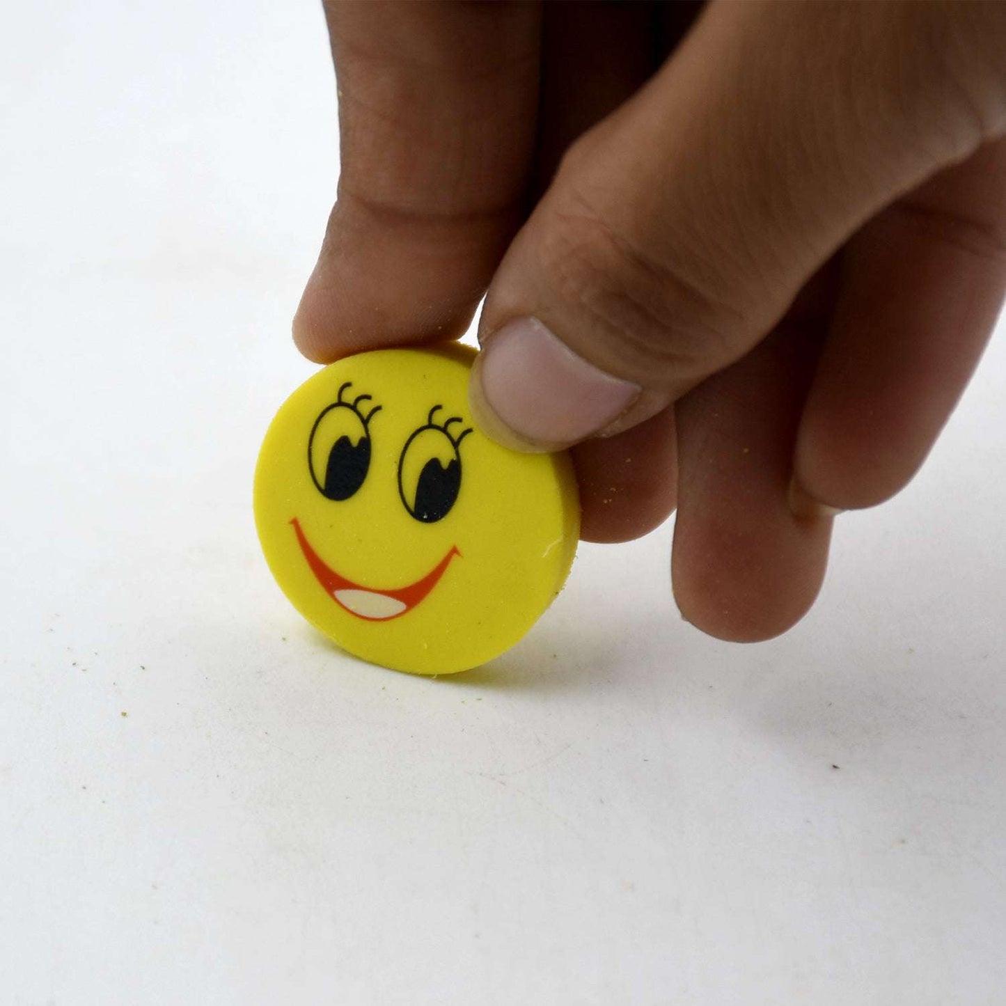 Cute Smile Emoji Erasers Cute Smile Face Rubber Eraser Dentist Dental Clinic School Kid For School Going Kidsbirthday Party Return Gift Set (4pc Set) - LootFaat