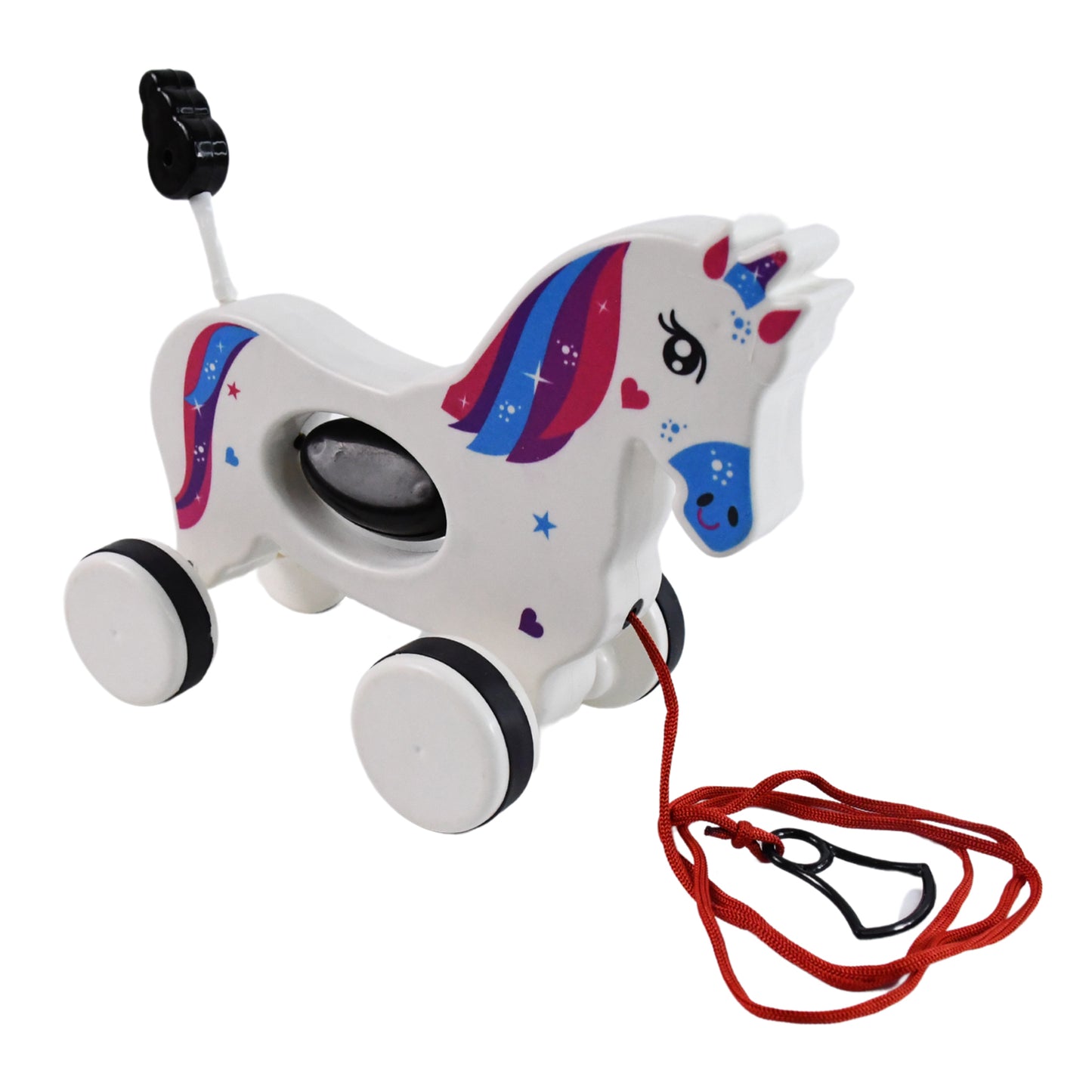 Pull Along Toy Unicorn Pull String Toys For Babies - LootFaat
