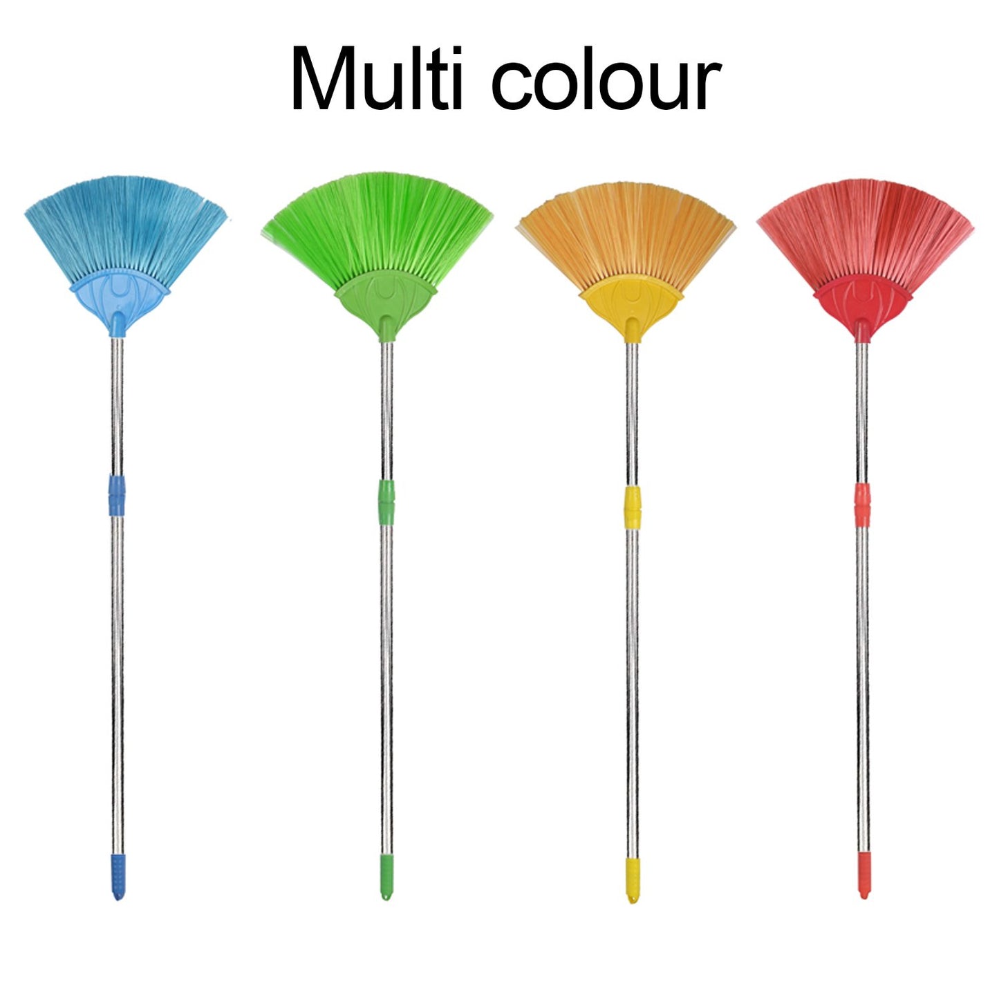 Broom With Long Stainless Steel Rod And Extendable Cobweb Cleaner Stick - LootFaat