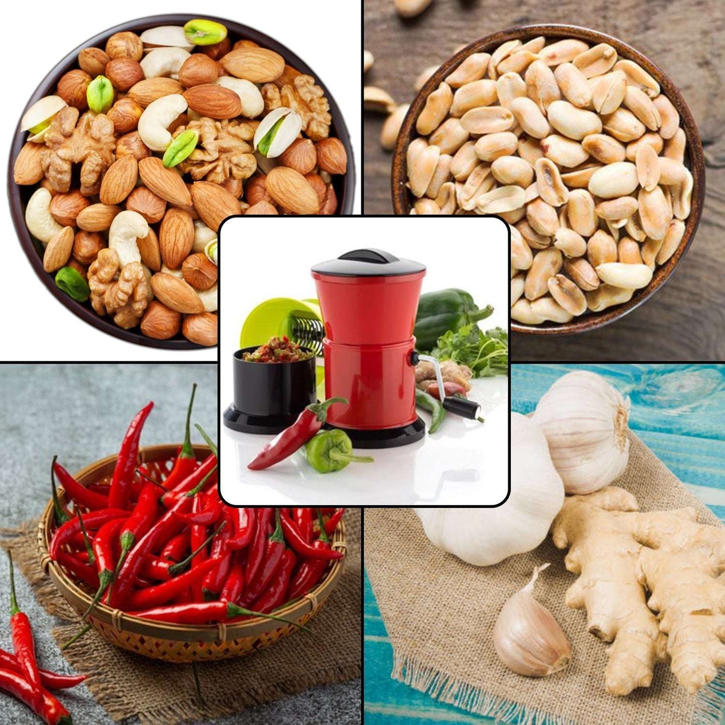 Round Chilly Cutter And Grinder Tool With Effective Sharp Chopping And Cutting Blade System. - LootFaat