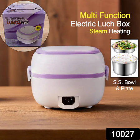 Electric Lunch Box Portable Food Warmer Food Heating Lunch Box Removable Food-grade Stainless Steel Compartments 220v 200w For Car Truck Office - LootFaat