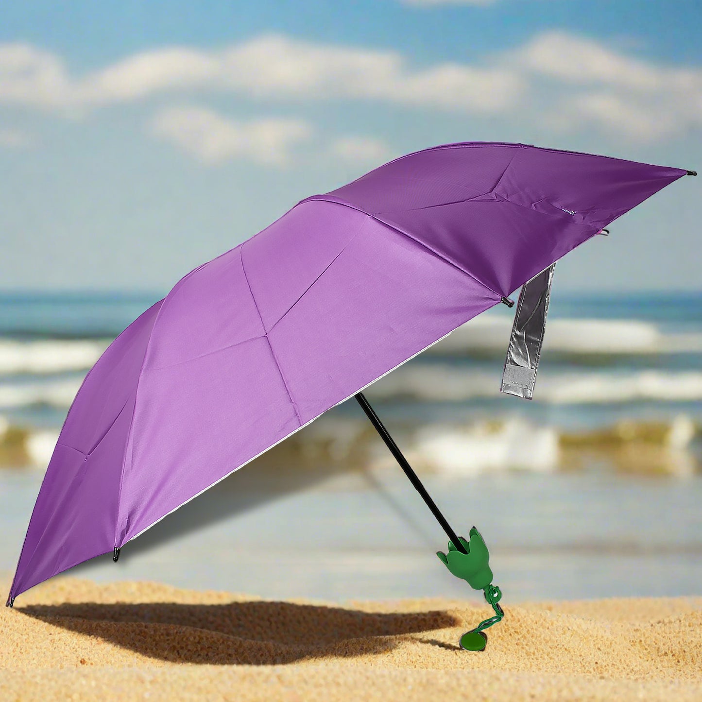 Vegetable Shaped Folding Umbrella Plastic Case Creative Fashion Folding Mini Sun Shade Rain Umbrella Unique Umbrella Sun Uv Protection Cute Design (1 Pc) - LootFaat