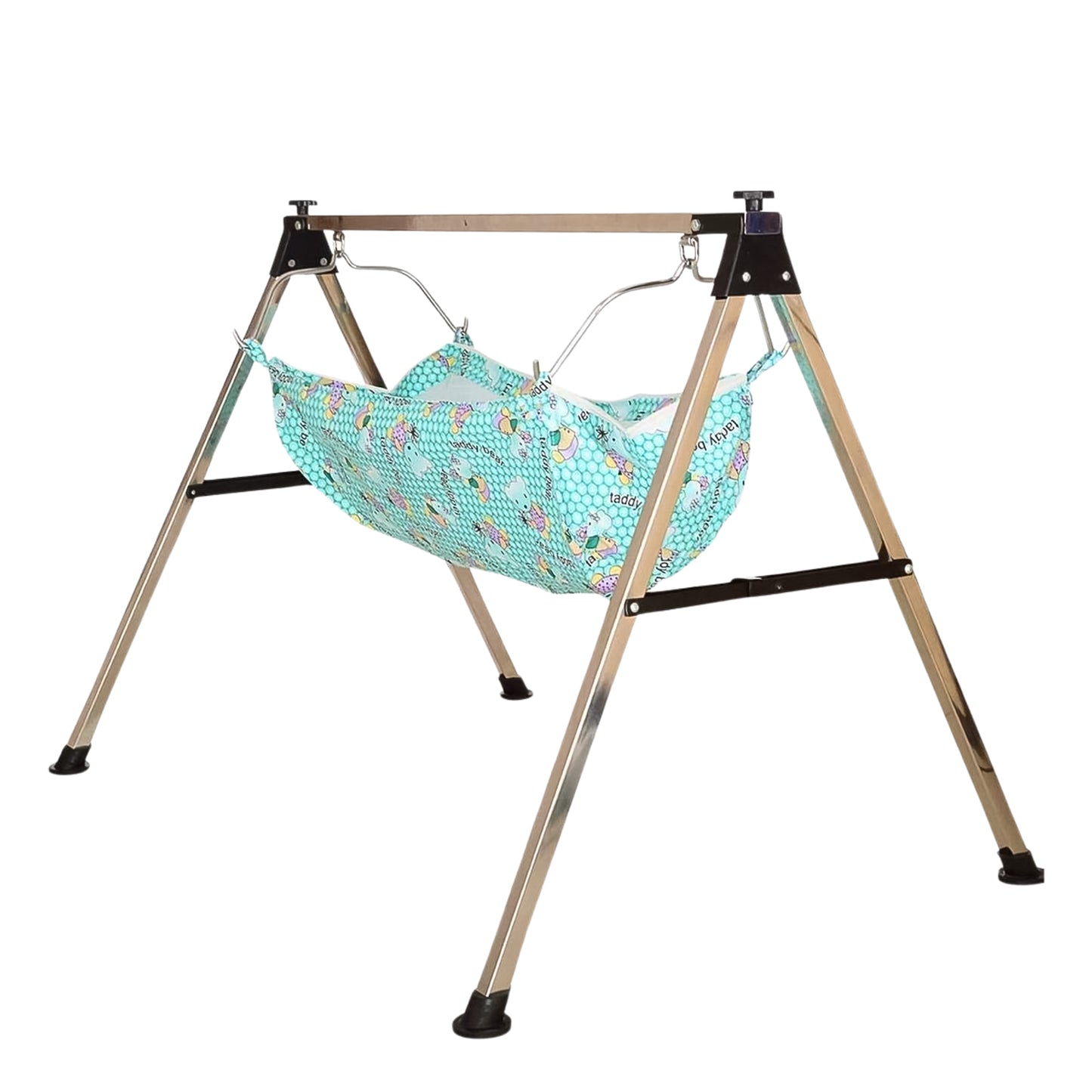 Baby Boys And Girls Portable Folding Swing Stainless Steel Stand (1 Pc) - LootFaat