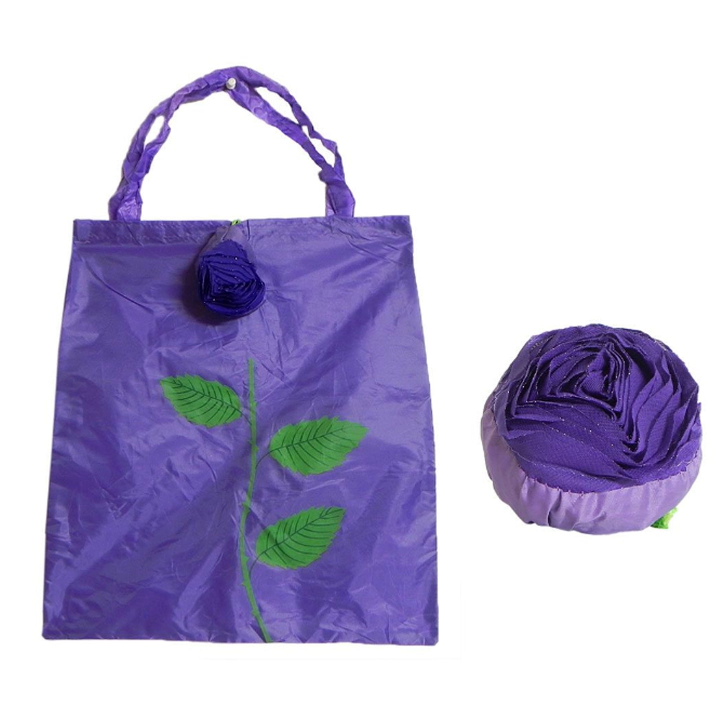 Foldable Bag Cute Rose Shape Cover Reusable Bag Naylon Bag Nylon Shopping Carry Bags Large Reusable Foldable Bag Eco Friendly Shopping Folds To Pocket Size Tote Grocery Shoulder Handbag Travel Bag (1pc) - LootFaat