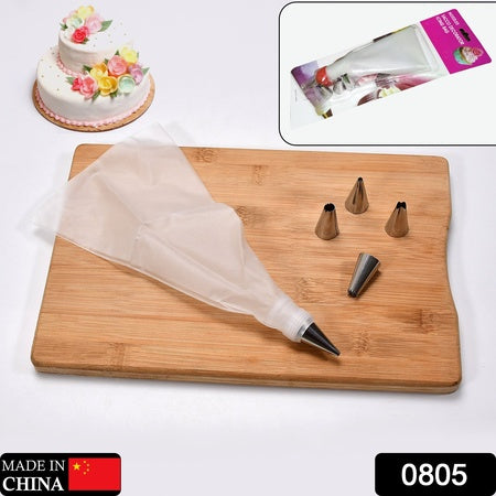 Cake Decorating Nozzle With Piping Bag Stainless Steel Piping Cream Frosting Nozzles - LootFaat