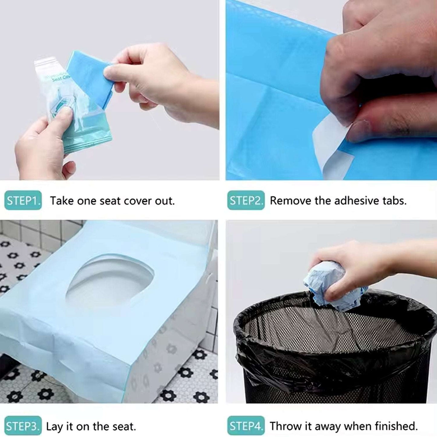 Disposable Toilet Seat Covers Waterproof Isolation Disposable Toilet Seat Cushion (10 Pcs Set) - LootFaat
