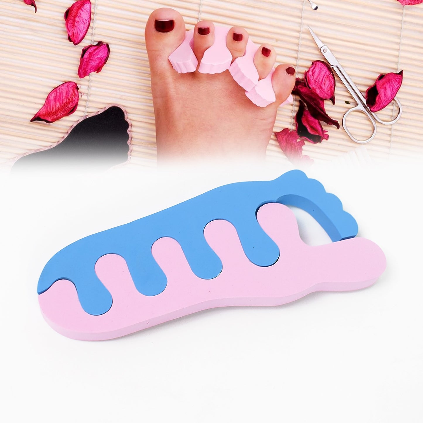 Toe Separators Toe Spacers Sponge Toe Stretcher Pedicures (1 Pair) - LootFaat