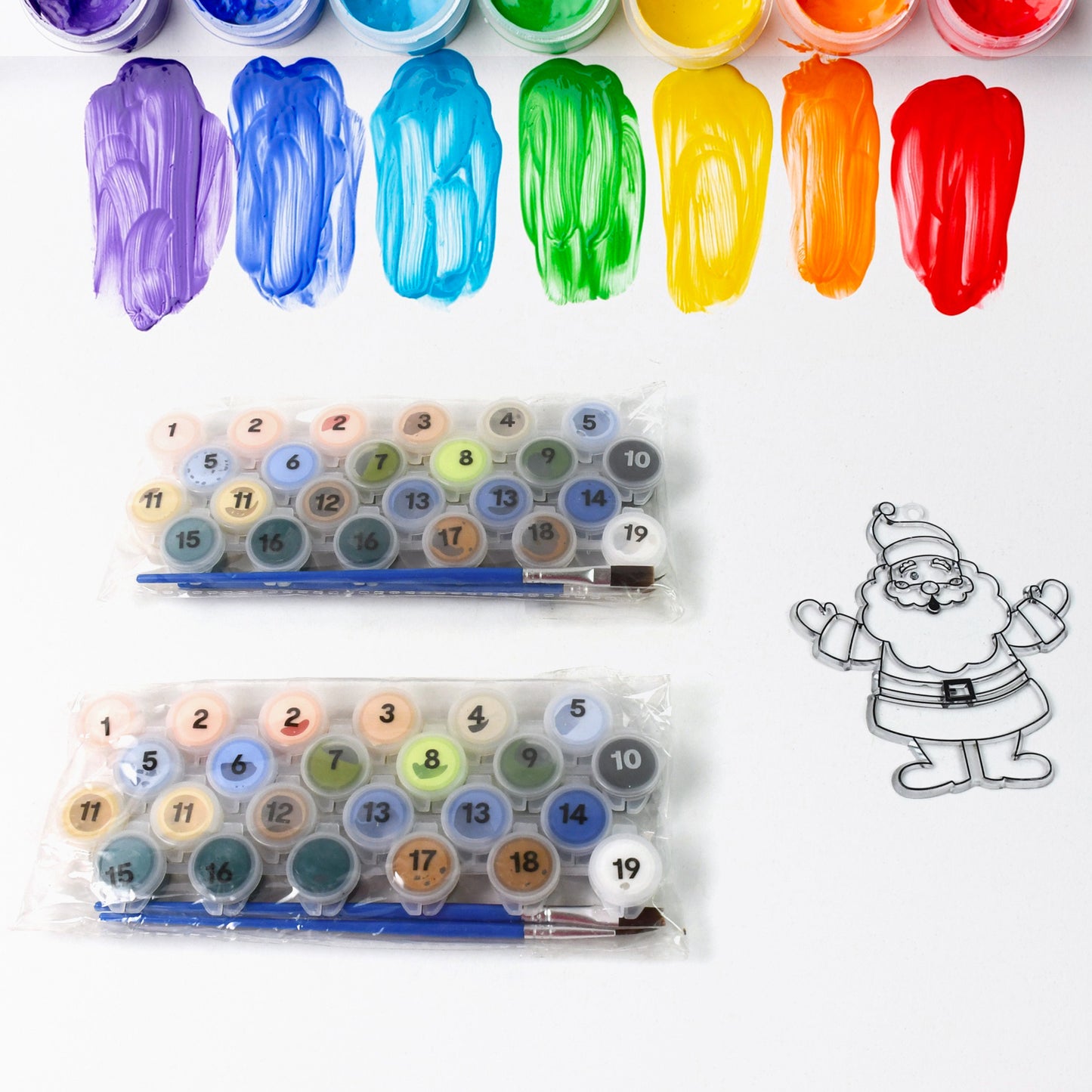 Paint By Number Kits 2 Set 19 Number Color 6 Paint Brushes (2 Set) - LootFaat