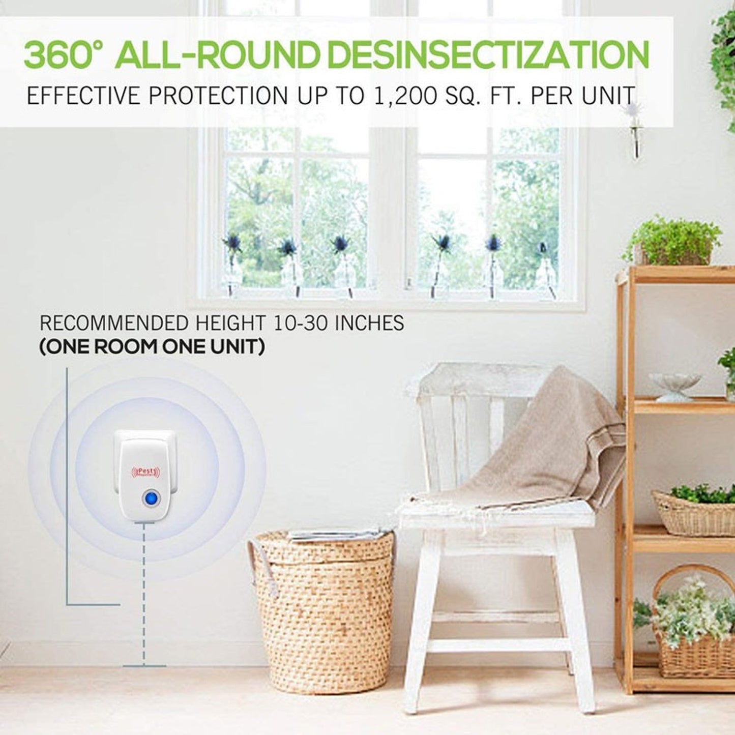 Ultrasonic Pest Repeller - Effective Rodent, Mosquito, Cockroach Control