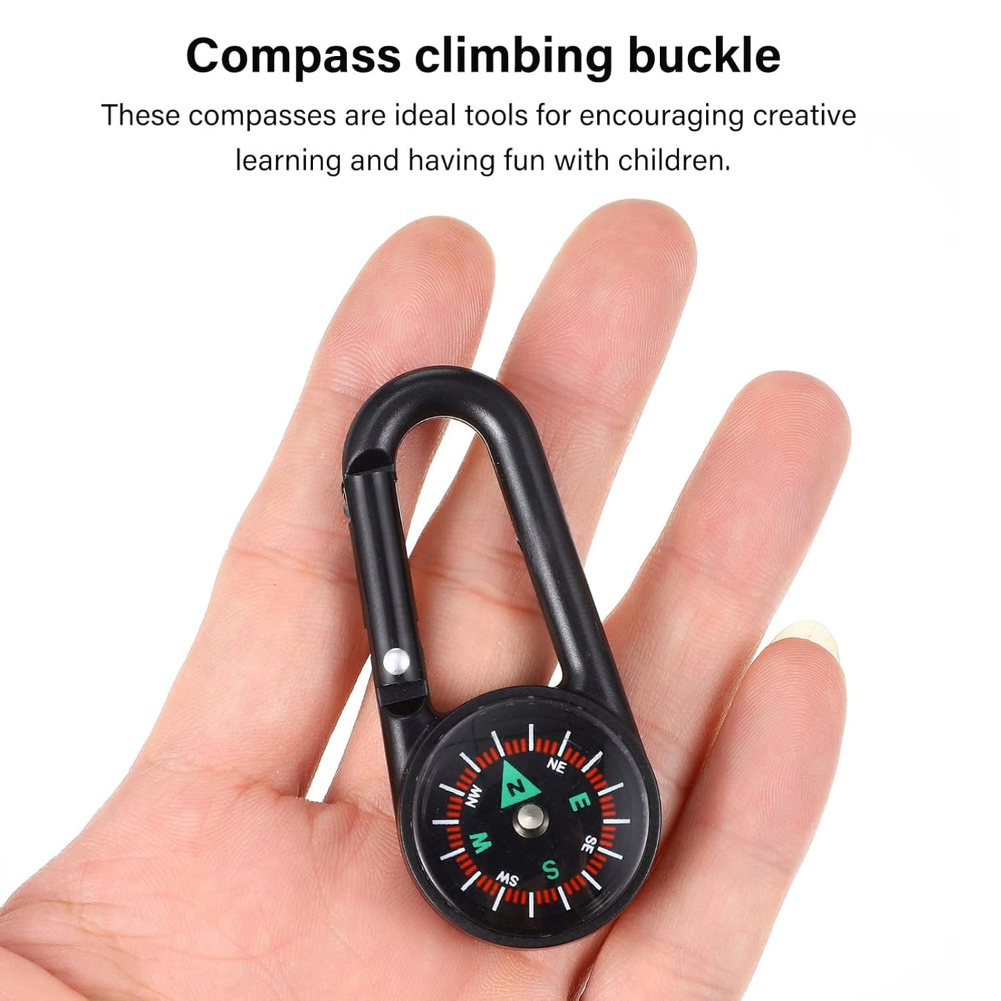 Clip Snap Hook Mini Compass (1 Pc (1 Pc Mix Design) - LootFaat
