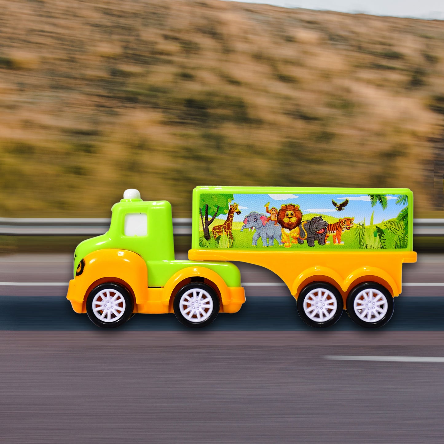 Small Green And Yellow Toy Truck. - LootFaat