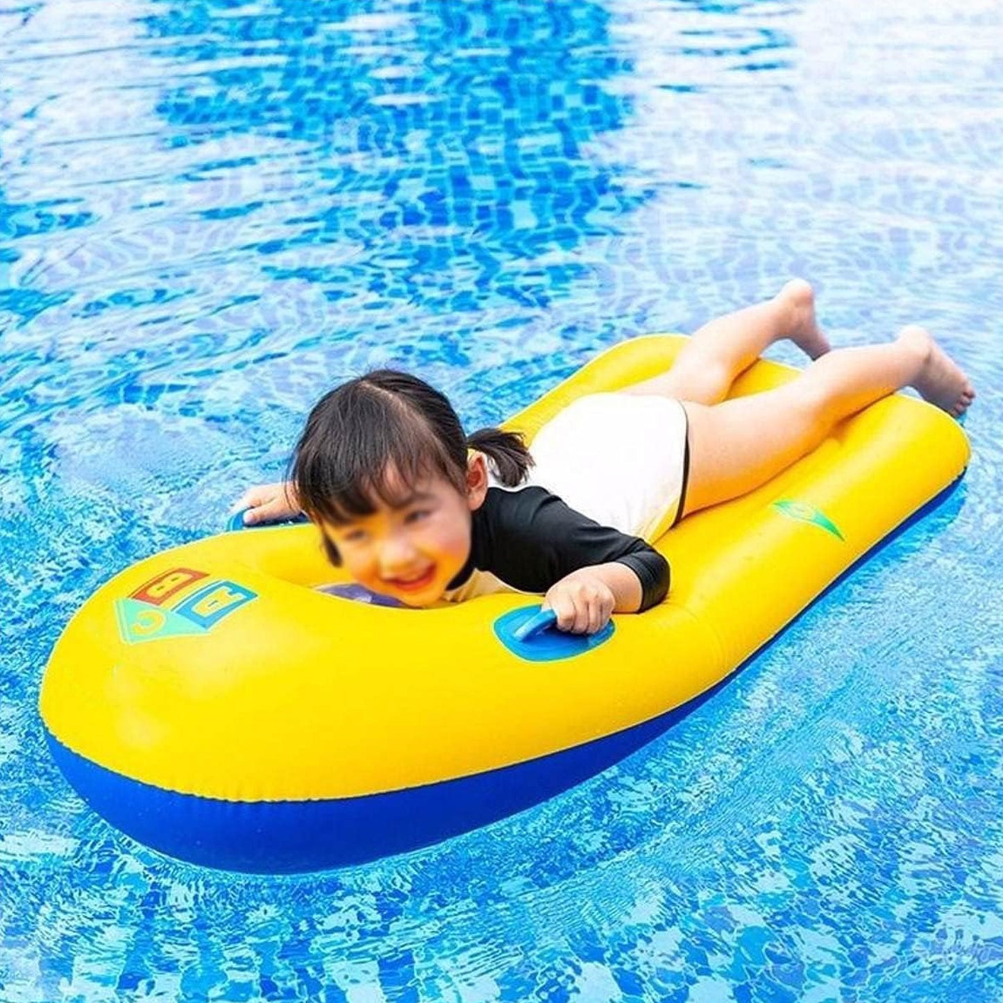 Inflatable Surfboard For Kids Inflatable Bodyboard For Children With Handles Portable Surfboard For Children Outdoor Pool Beach Floating Mat Pad Water Fun - LootFaat