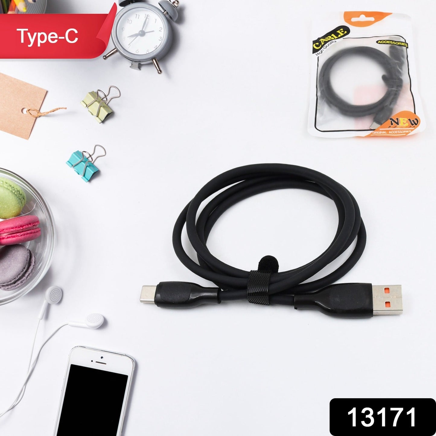 Type C Data Cable Fast Charging Cable (1 Mtr. Approx 1 Pc) - LootFaat