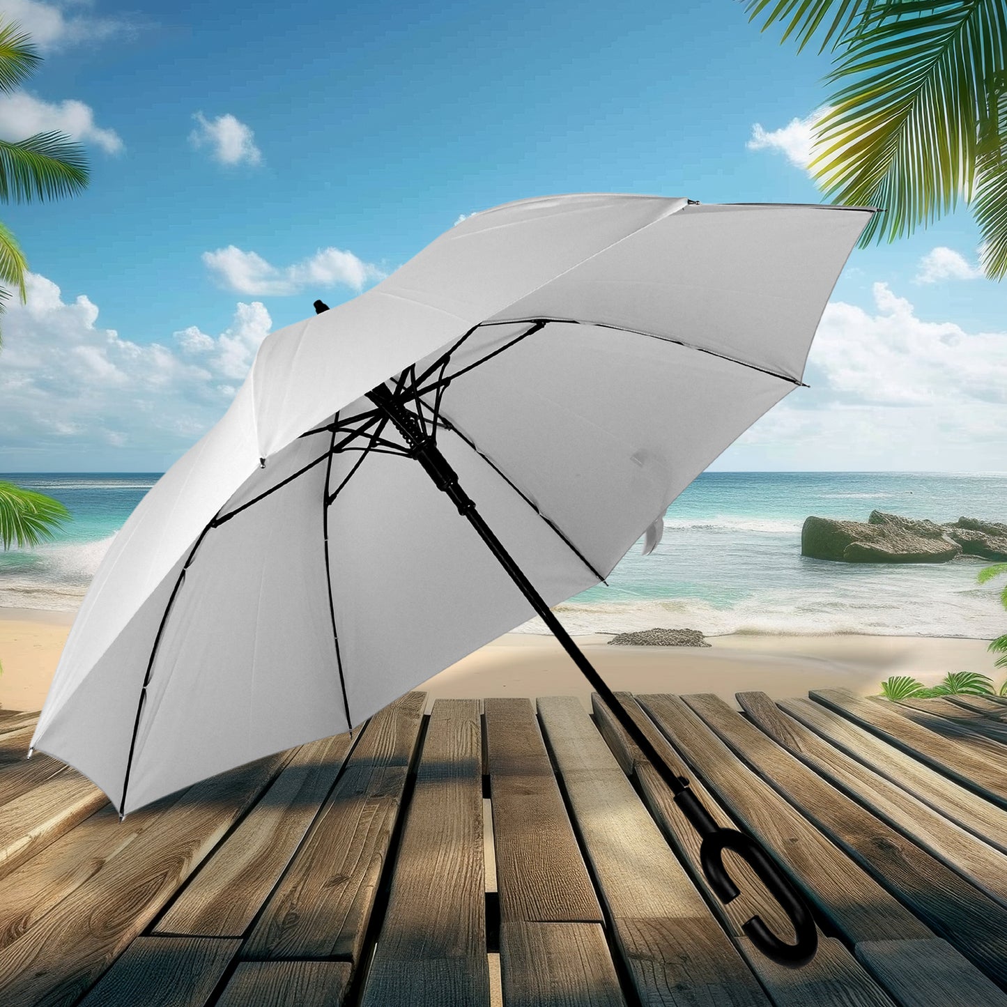 Umbrella Summer Sun And Rain Protectionfoldable Cute Umbrella C-shaped Handle Uv Protection Rain Sun Umbrella Travel Accessories Umbrella For Children Girls And Boys (1 Pc Mix Color) - LootFaat