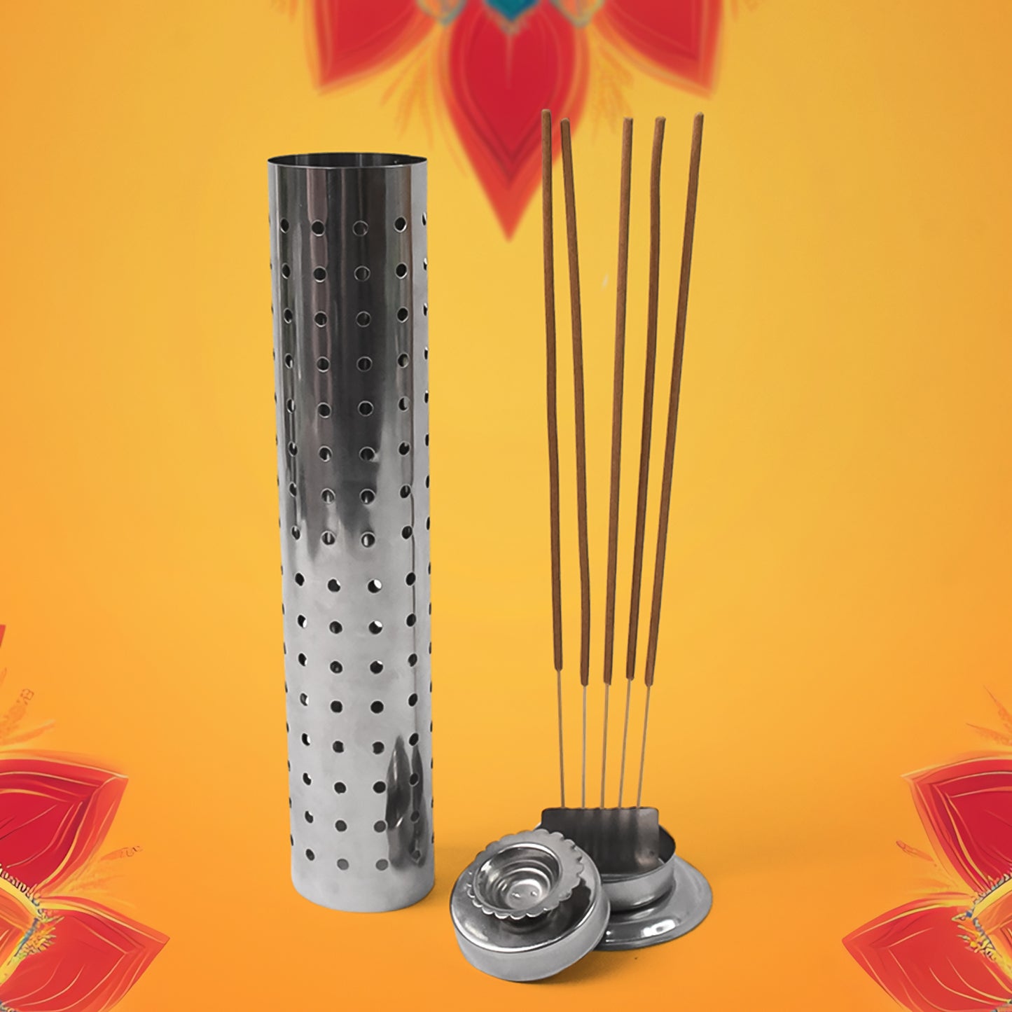Stainless Steel Agarbatti Stand For Puja (1 Pc) - LootFaat