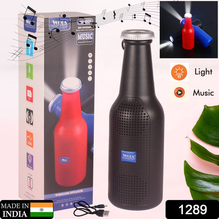 Bottle Shape Bluetooth Speaker And Weatherproof Enhanced Wireless Usb Rechargeable Calling Fm Aux Usb Sd Card Support Portable Bluetooth Speaker With Rich Deep Bass - LootFaat