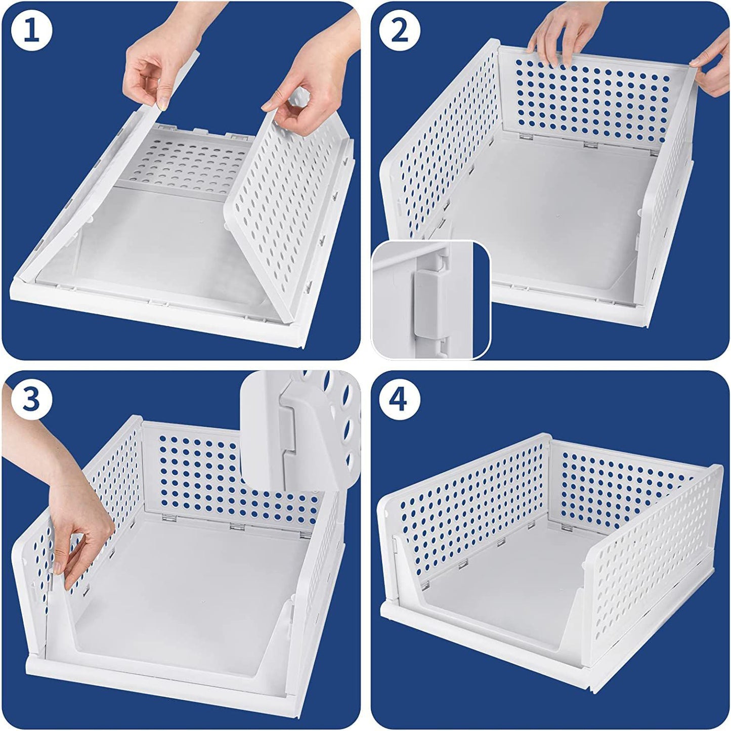 3 Layer Clothes Organizer For Wardrobe Cupboard Organizer For Clothes Foldable And Stackable Closet Organizer Drawer Organizer For Clothes Multi Purpose Plastic Drawer - LootFaat