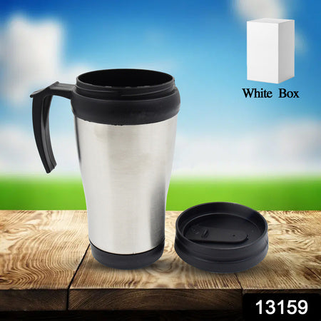 Stainless Steel Vacuum Glass Insulated Glass Coffee Cups (With Lid Handle 1 Pc) - LootFaat