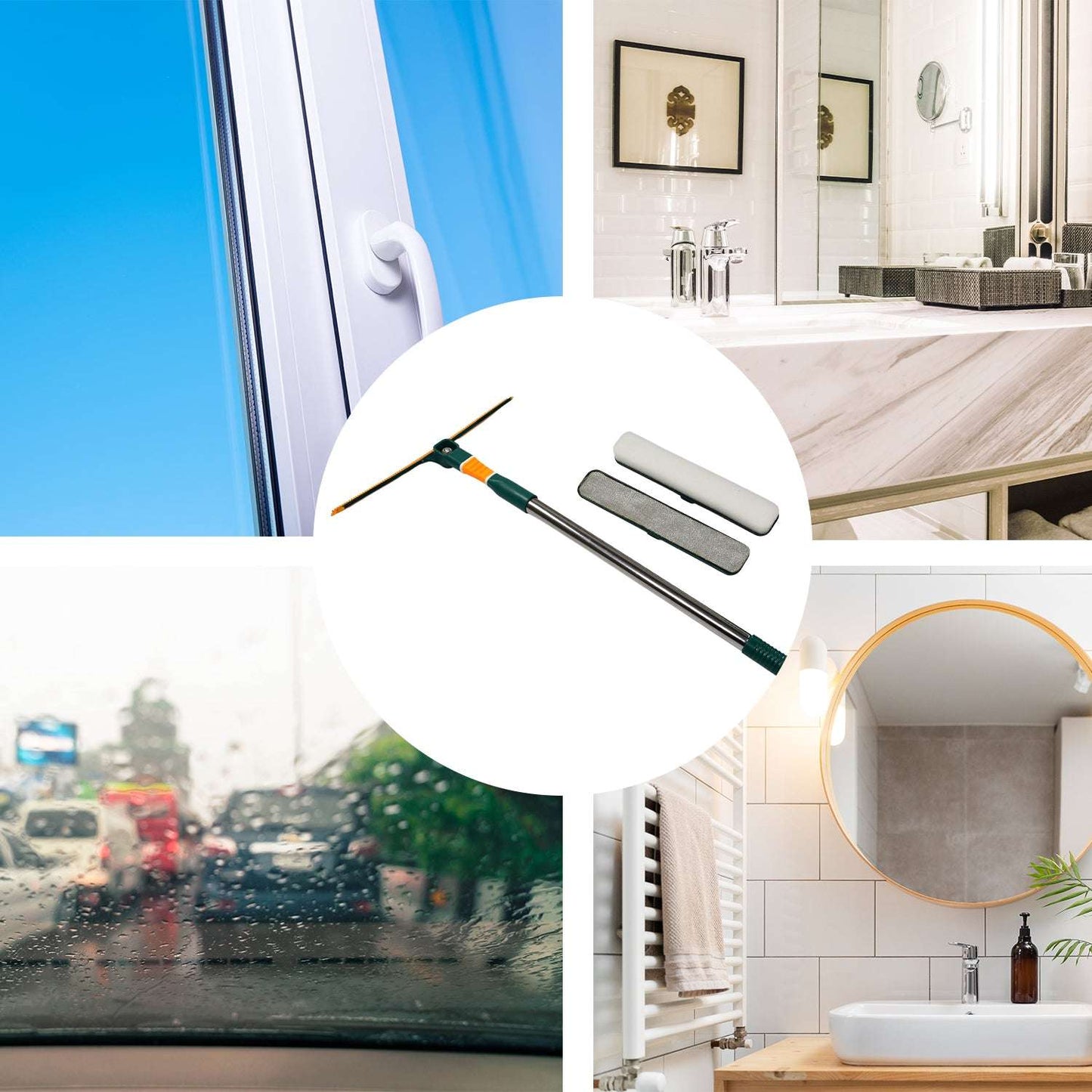 3 In 1 Glass Wiper Used In All Kinds Of Household And Official Places For Cleaning And Wiping Of Floors Glasses And Dust Etc. - LootFaat