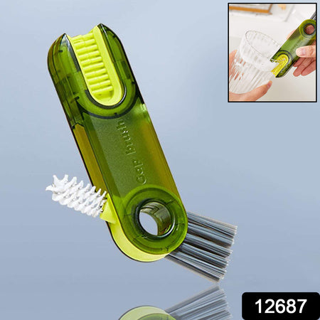 3in1 Multifunctional Cleaning Brush Bottle Cleaning Brush Cup Cleaner Brush For Bottle Cup Cover Lid Home Kitchen Cleaning Tool (1 Pc) - LootFaat