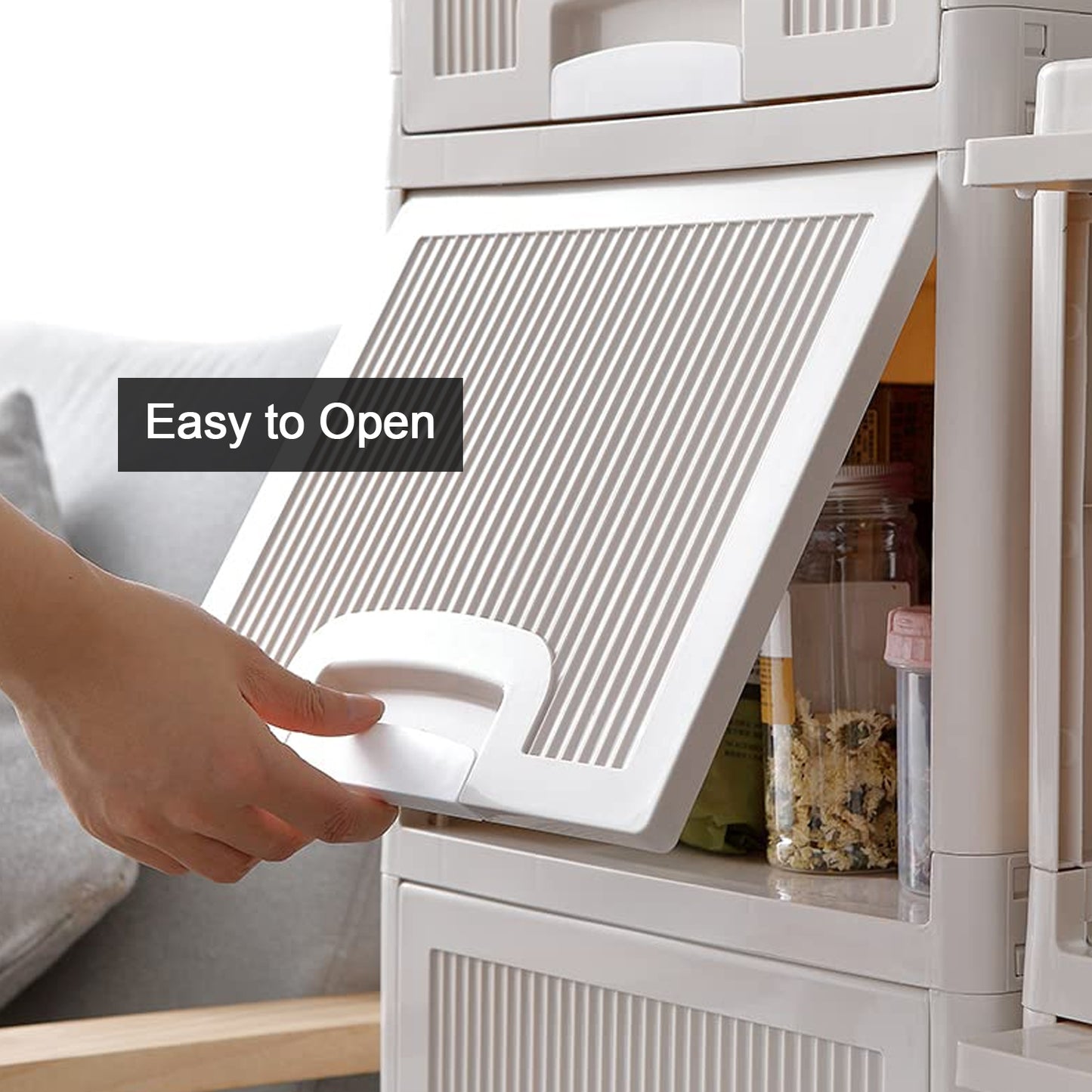4-Layer Multipurpose Storage Cabinet with Drawers - Plastic Organizer for Kitchen, Bathroom, Bedroom