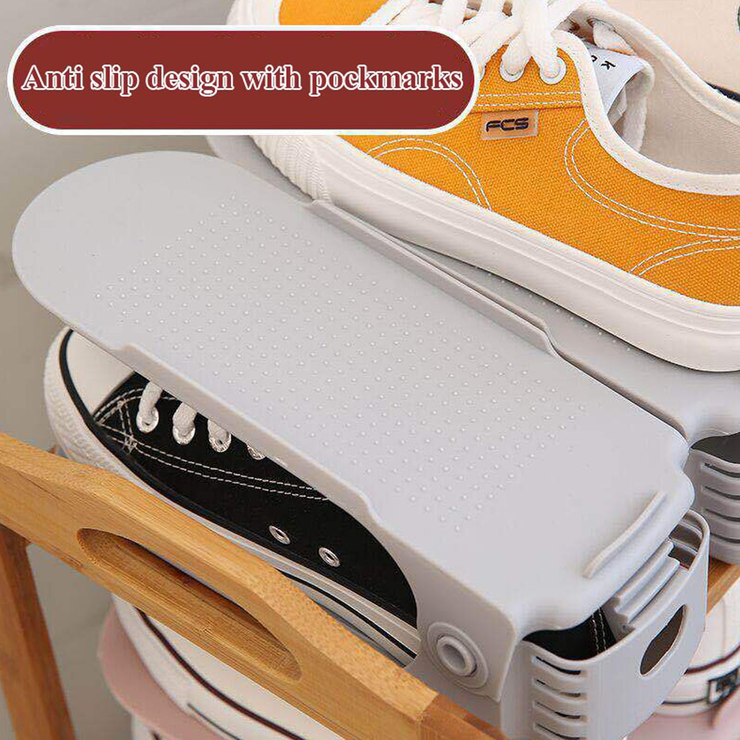 Adjustable Folding Shoe Slots Organizer. - LootFaat